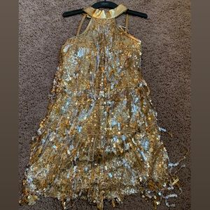 Gold and silver weissman flapper dance costume